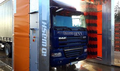 Lavage camion vue de face